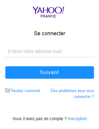 Yahoo Mail connexion