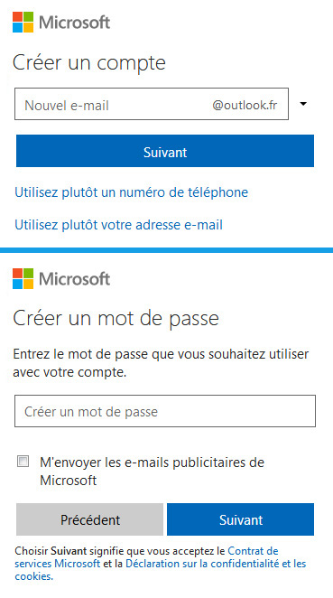 creer un compte mail outlook