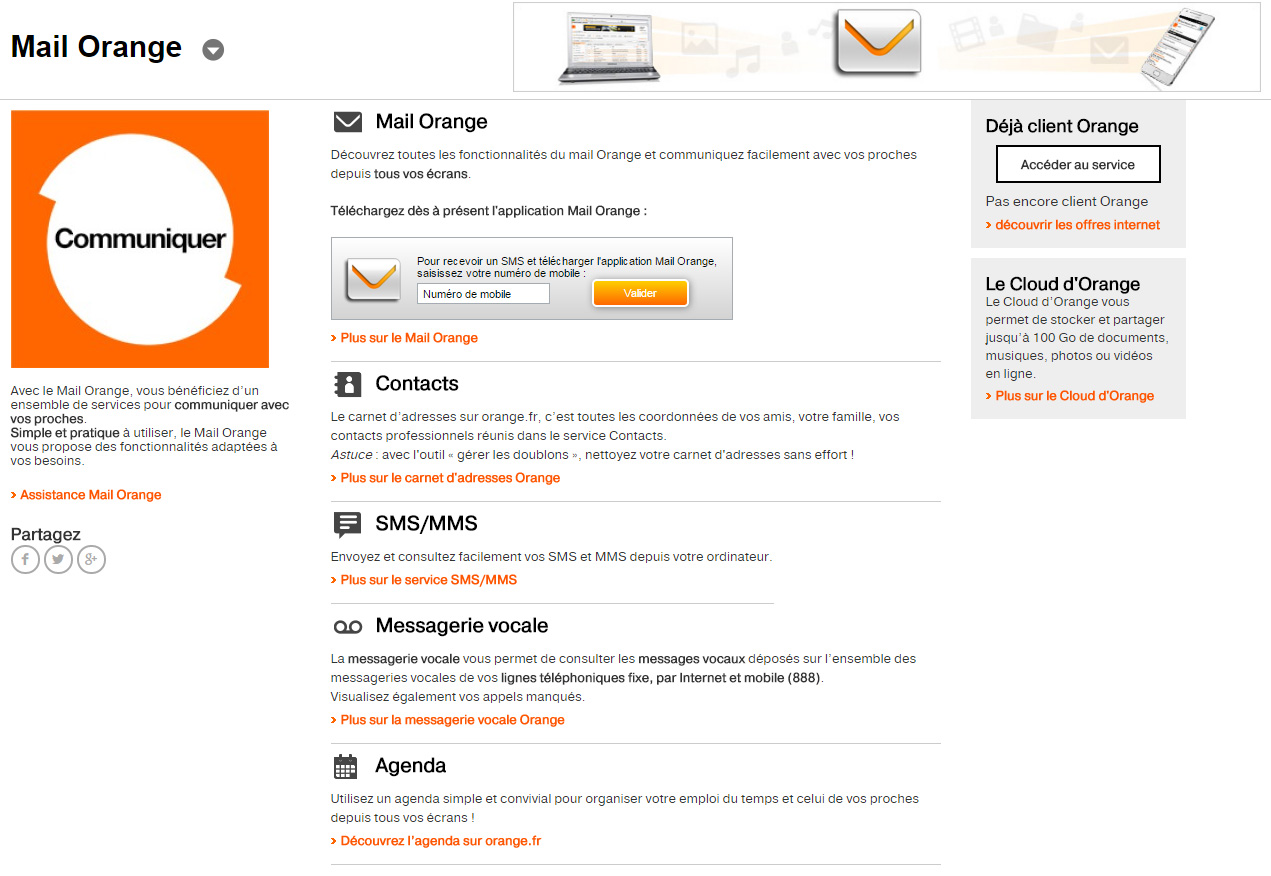 orange mail messagerie internet