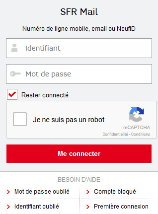 SFR Mail connexion